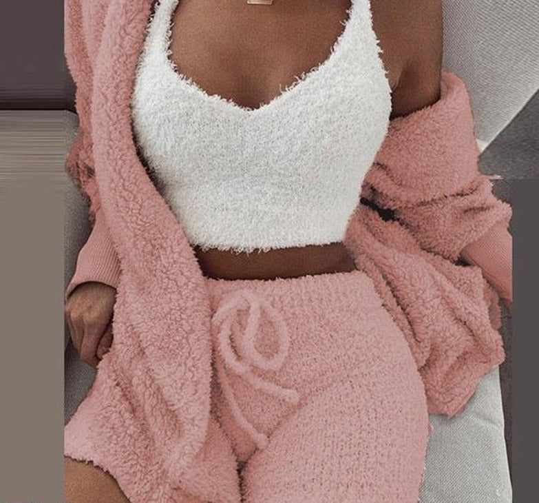 UStoree⢠Ladies 3-Pieces Fleece Set - Cozy Winter Loungewear