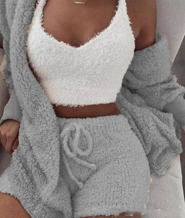 UStoree⢠Ladies 3-Pieces Fleece Set - Cozy Winter Loungewear