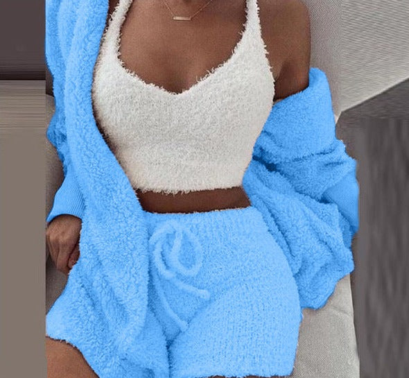 UStoree⢠Ladies 3-Pieces Fleece Set - Cozy Winter Loungewear