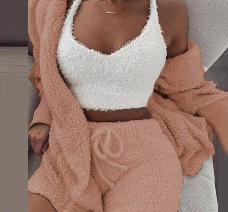 UStoree⢠Ladies 3-Pieces Fleece Set - Cozy Winter Loungewear