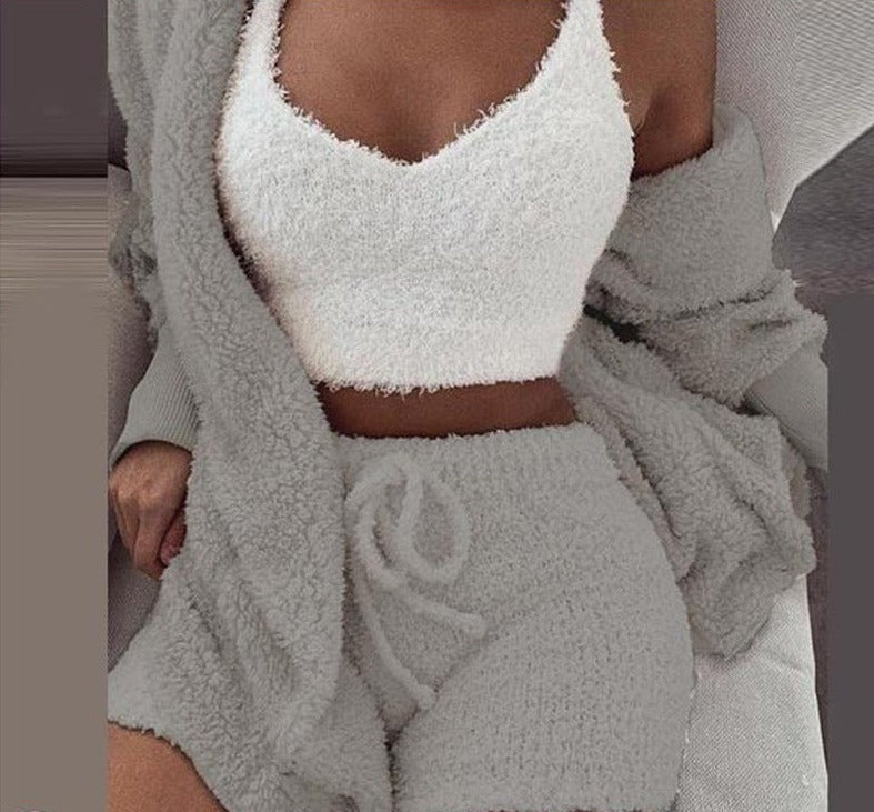 UStoree⢠Ladies 3-Pieces Fleece Set - Cozy Winter Loungewear