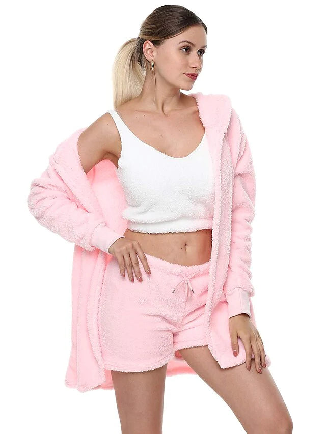 UStoree⢠Ladies 3-Pieces Fleece Set - Cozy Winter Loungewear