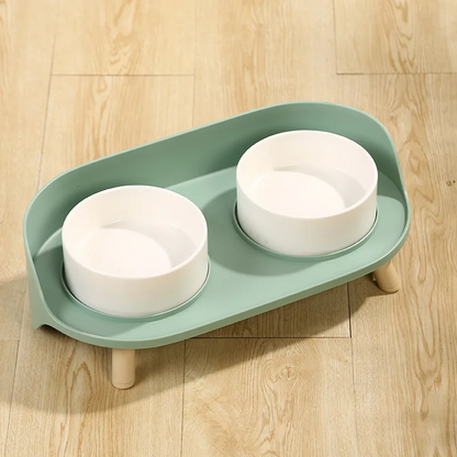 UPetLine™ Luxury Ceramic Pets Double Bowl Food