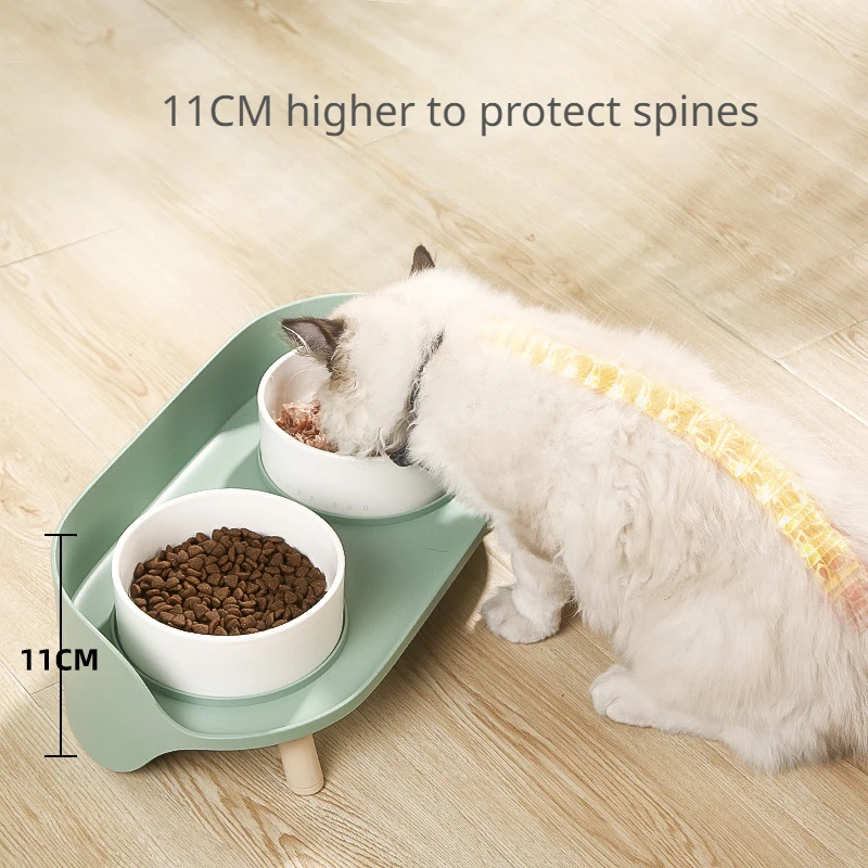 UPetLine™ Luxury Ceramic Pets Double Bowl Food