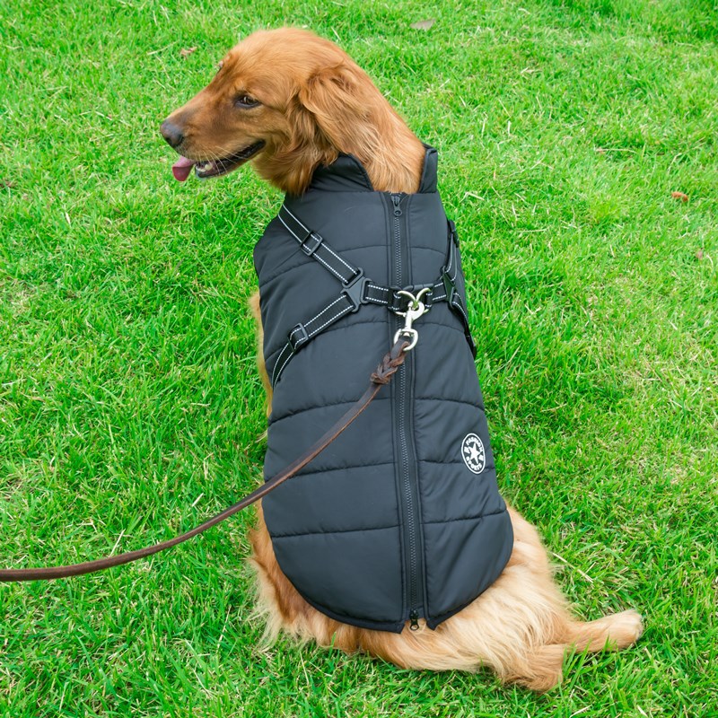 FrostGuard™ Waterproof Winter Dog Jacket with Harness