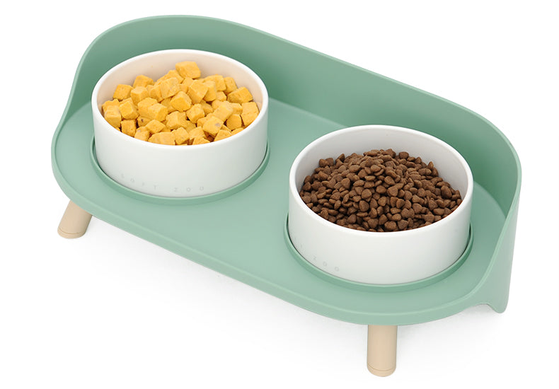 UPetLine™ Luxury Ceramic Pets Double Bowl Food