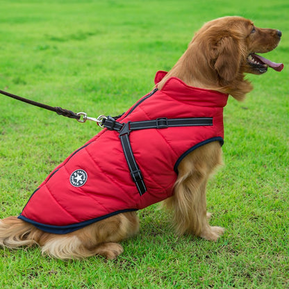 FrostGuard™ Waterproof Winter Dog Jacket with Harness