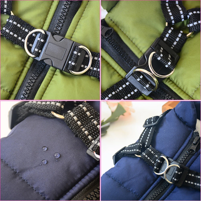 FrostGuard™ Waterproof Winter Dog Jacket with Harness