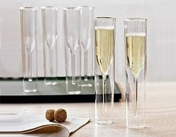 UHome Elite Collection™: Set of 6 Exquisite Champagne Glasses