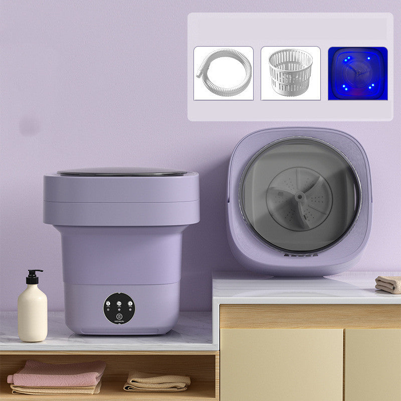 UHome Mini™ Foldable Washing Machine with Sterilization Light: The Ultimate Laundry Companion