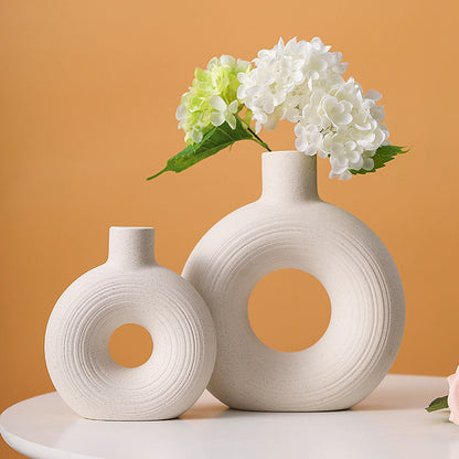 Elegant European Ceramic Frosted Vase