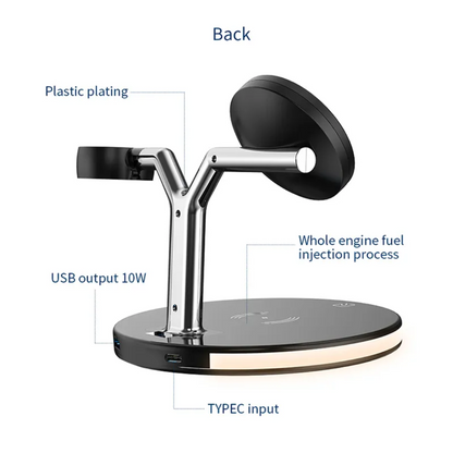 UtechCharger™ Elegant Wireless Dock Station 3 in 1 with Night Lamp