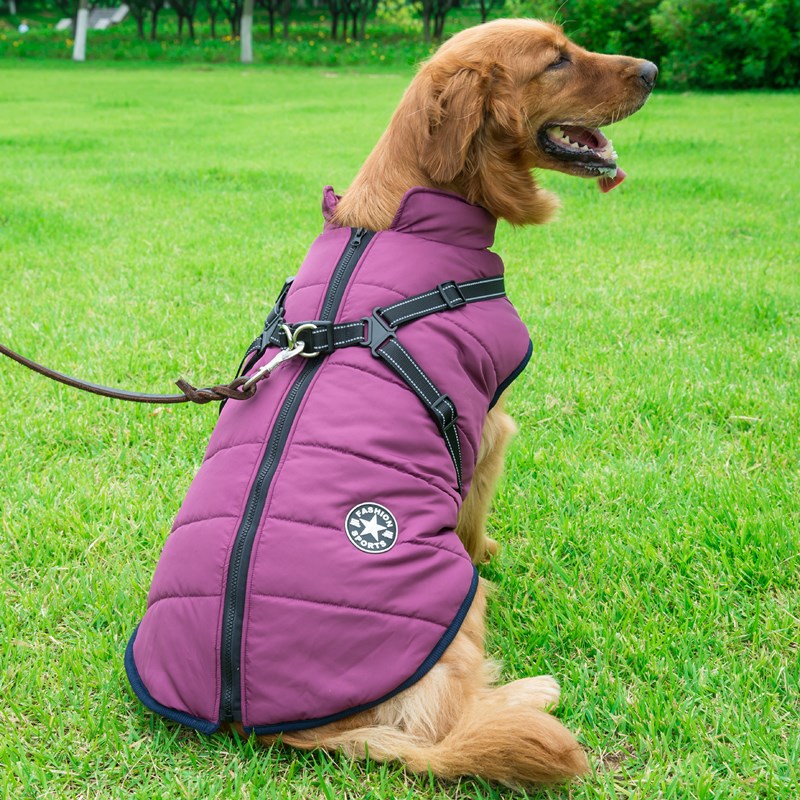 FrostGuard™ Waterproof Winter Dog Jacket with Harness