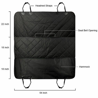 USeat Protect ™ Waterproof Rear Back Car Seat Cover for Pet Travel