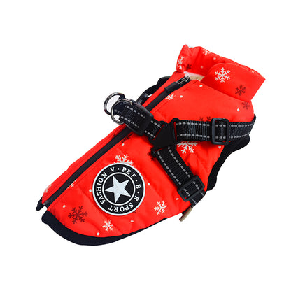 FrostGuard™ Waterproof Winter Dog Jacket with Harness