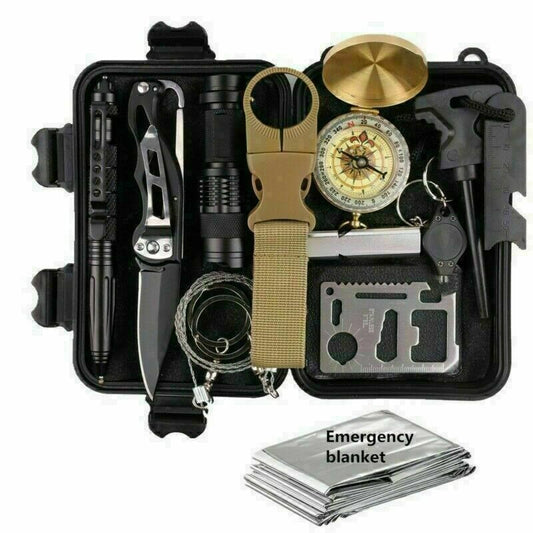 EMDB™ Outdoor Emergency 14 in 1 Survival Kit Adventures Collection