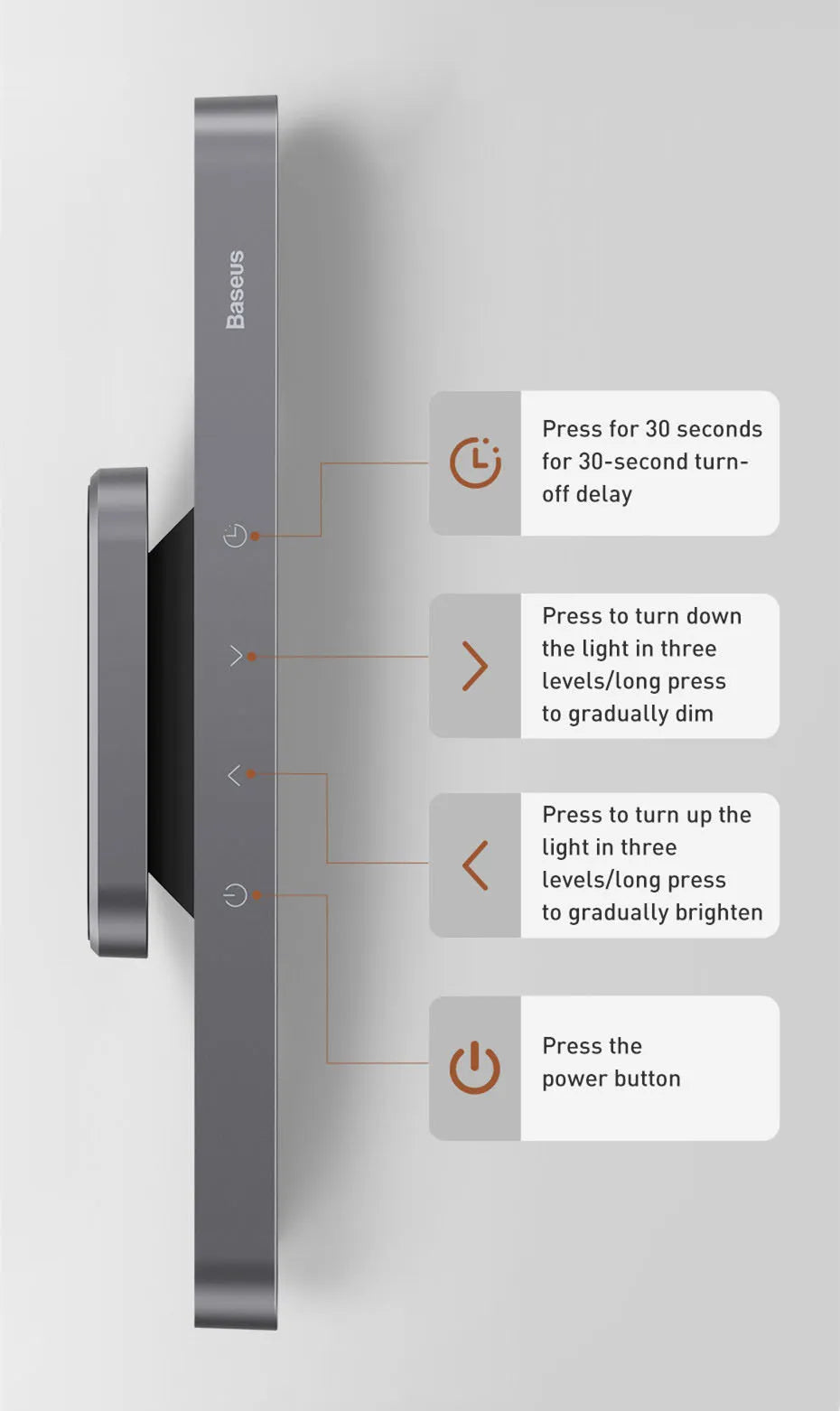 BASEUS Modern Magnetic Charging Desk Lamp