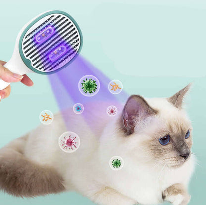 Cat Comb with UV LED Sterilization Light - Brush for Pets Hairs