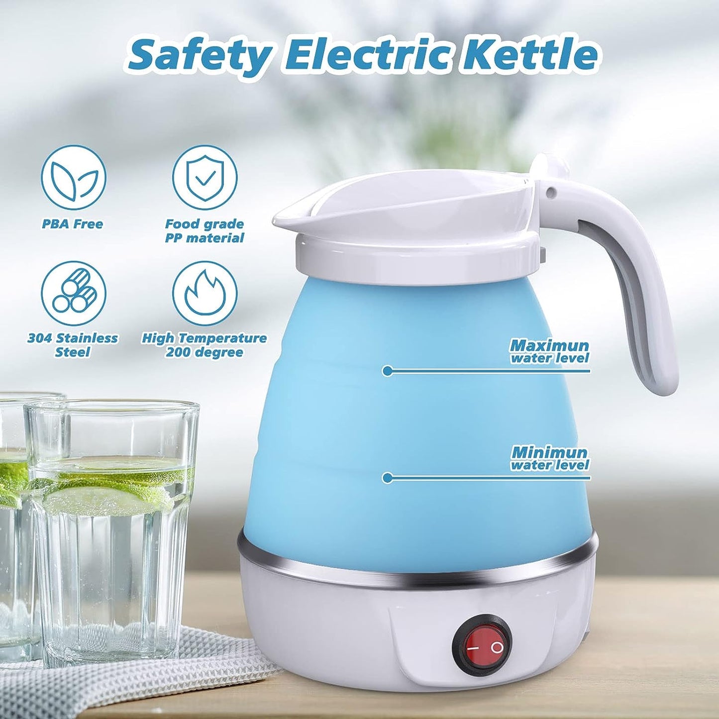 TRAVELKETTLE FLEX™ Foldable and Portable Electric Kettle