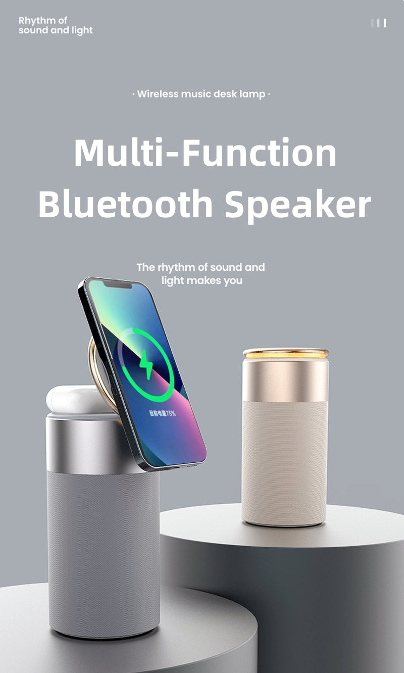 IMAGSOUND™ 4 in 1 Bluetooth Speaker and Night Lamp with Iphone and Airpods Charger