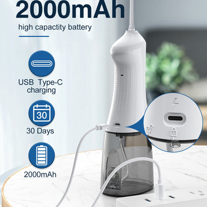 FLOSSDENT™ Portable Water Proof and Rechargeable Oral Irrigator