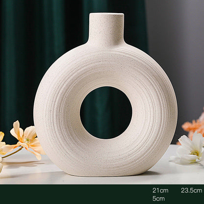 Elegant European Ceramic Frosted Vase