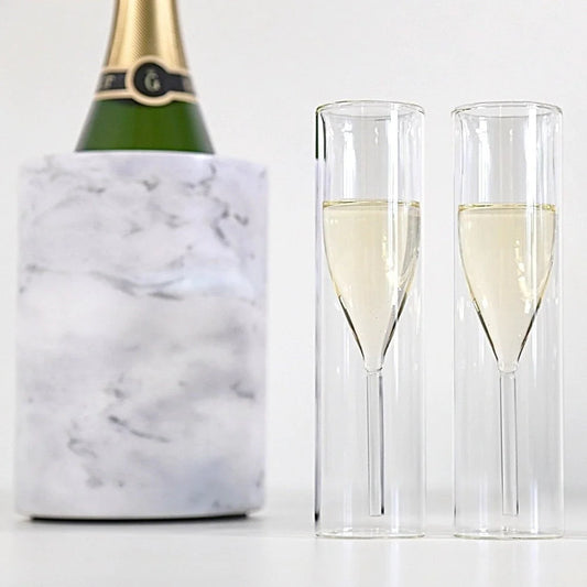 UHome Elite Collection™: Set of 6 Exquisite Champagne Glasses