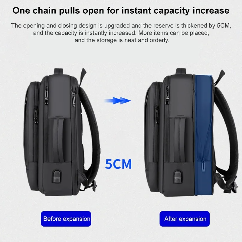 LEXBACK™ Waterproof Executive Backpack for Laptop with USB Port